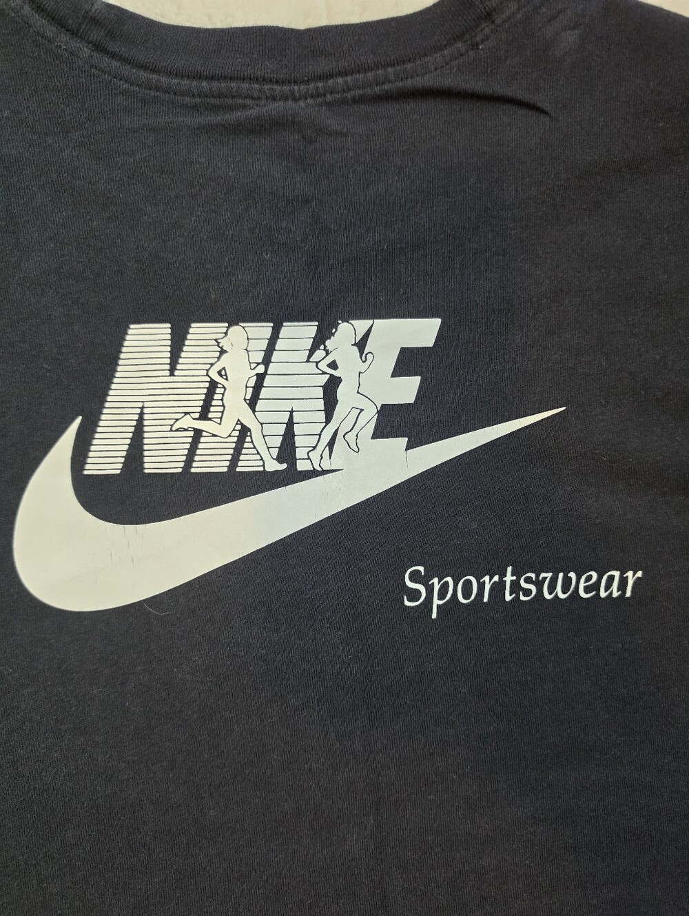 Nike Sportswear Logo Long Sleeve Tee Black Boxy Oversized Women's XL - Picture 6 of 6